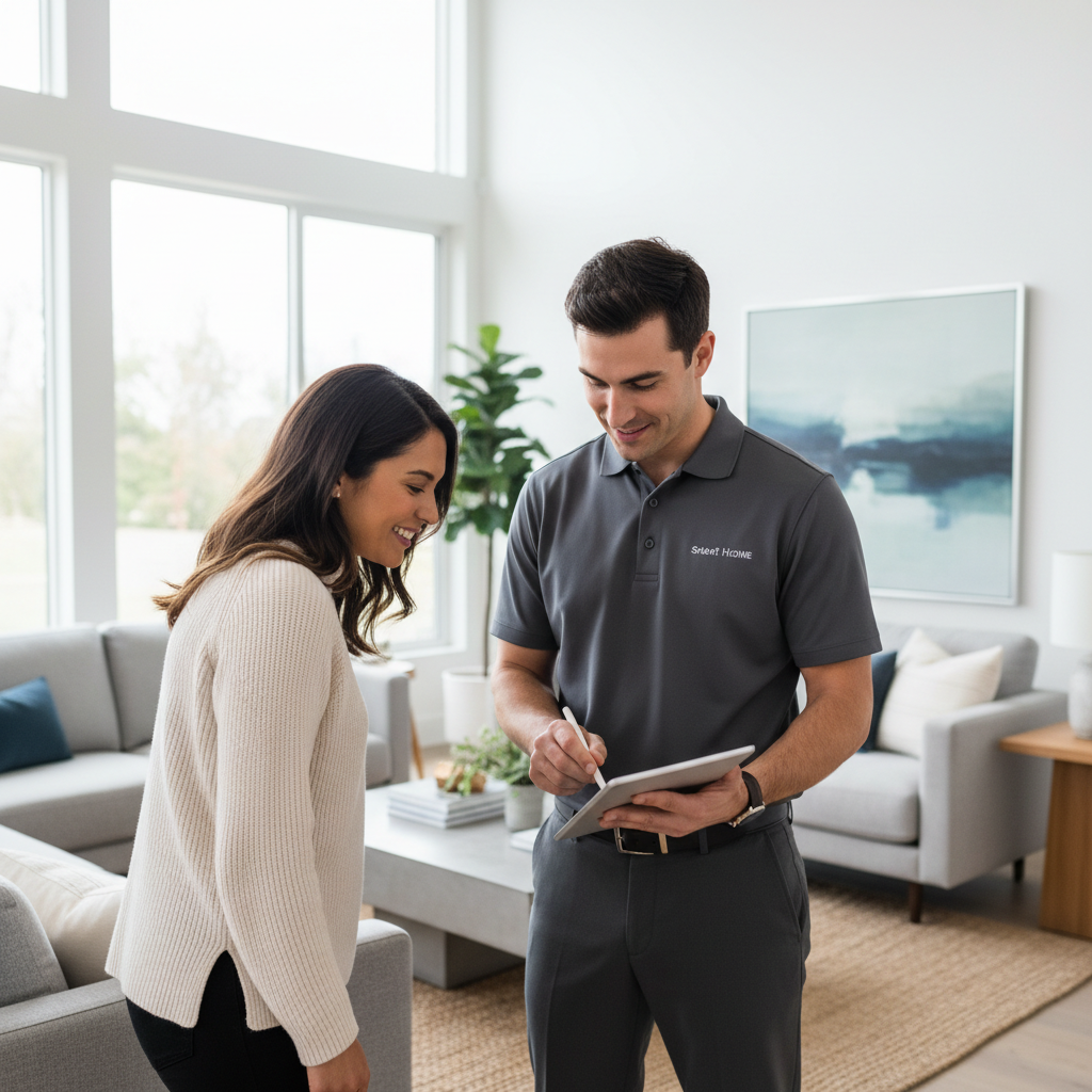 Technician Consulting with Client